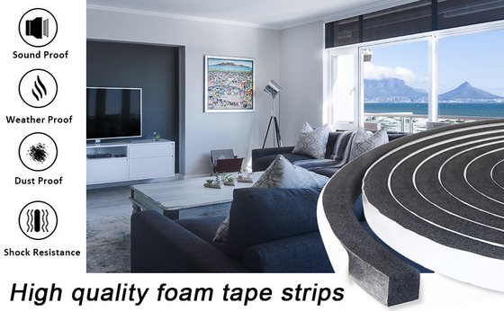 Sıcaklığa dayanıklı Eva köpüğü Çift taraflı bant Beyaz / Siyah Karton Sızdırma 0.5-5mm