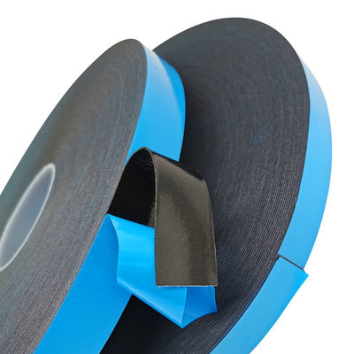 1mm Thickness Black PE Foam Tape with Acrylic Adhesive and Blue Liner for Easy to Move Applications