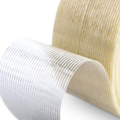 Yüksek Tensile Gücü 400N / inç Cam Filament Kemer bantı 11N / inç Pell Yapışkanlığı ve 150mic Kalınlığı ile