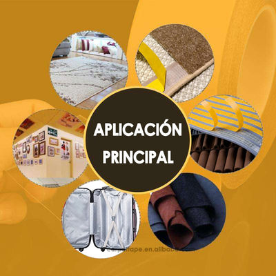 Çift taraflı cam lif bant 72 oz / in Peel yapışkanlığı 45 lbs / in çekim gücü ve kırılmada 5-7% uzatma