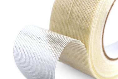 Şeffaf Film Fiberglas Filament Örgü Bant Yüksek Yapışma Elektrik İzolasyonu