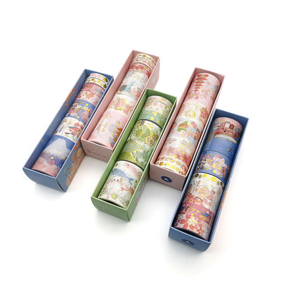 Karikatür Mini DIY Dekorasyon Kağıt Washi Bantlar Seti / Planlayıcısı Maskeleme Bantları Rulo Scrapbooking Okul Kırtasiye Malzemeleri