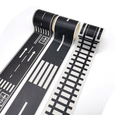 DIY Güçlü Yapıştırıcı Mukavemeti Otoyol Yolu Desenli Washi Kağıt Bant
